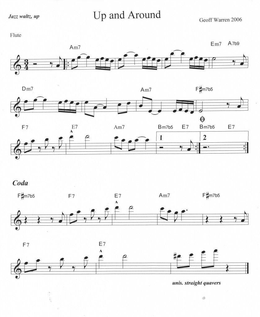 Suite for flute and jazz piano sheet music free